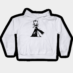 Polar queen minimal silhouette white Kids Hoodie